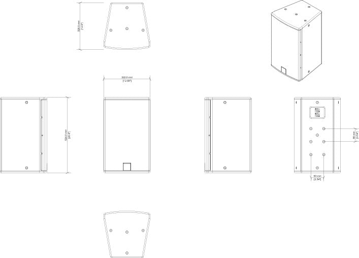 Optimal Audio Cuboid 10 Two-way, full range, passive, 10" loudspeaker