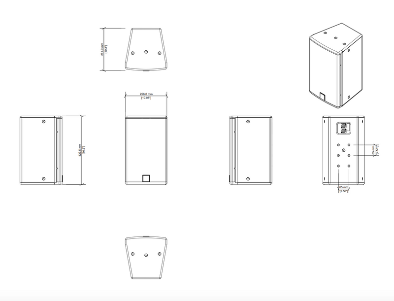 Optimal Audio Cuboid 8 Two-way, full range, passive, 8" loudspeaker